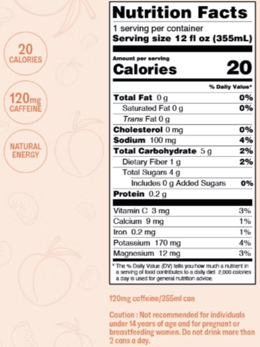PEACH JUICE - 12 PACK